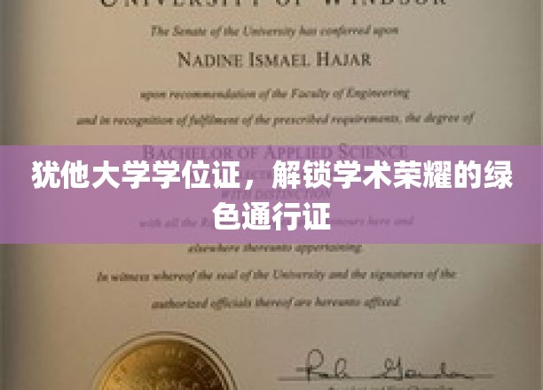 犹他大学学位证，解锁学术荣耀的绿色通行证
