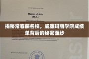 常春藤传奇，威廉玛丽学院成绩单背后的神秘面纱大揭秘