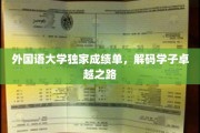 解码外语骄子，外国语大学学子成就背后的秘密通道