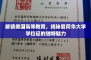 美国高等教育探秘，爱荷华大学学位证背后的非凡价值