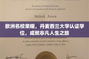 丹麦西兰大学学位闪耀，开启非凡人生之旅！