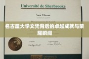 名古屋大学荣耀瞬间，探索文凭背后的卓越成就之旅