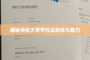 探寻浜松大学学位证的独特风采