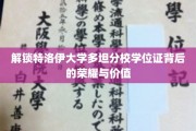 探秘特洛伊大学多坦分校，学位证之光耀未来之路