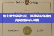 学位证的奥秘，埃夫里大学学位背后的价值与全球认可之旅