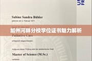 加州河畔分校学位证书魅力解析