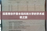 南非开普半岛科技大学，解锁学术创新之旅