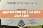 揭秘哈德斯菲尔德大学成绩单背后的独特学术密码