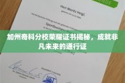 加州奇科分校荣耀证书背后的非凡之路，开启卓越未来的钥匙