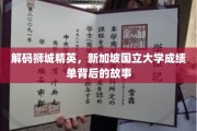 探寻狮城学府秘境，新加坡国立大学成绩单背后的非凡传奇