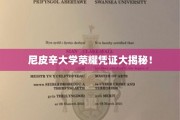 尼皮辛大学神秘荣耀凭证大揭秘，揭秘背后的传奇故事
