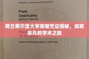 探索荷兰蒂尔堡大学，揭开荣耀凭证背后的非凡学术传奇