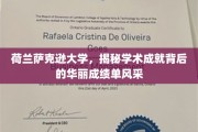 解码荷兰萨克逊大学，学术辉煌背后的卓越成就画卷