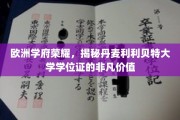 探寻丹麦利利贝特大学学位证的欧洲名校光环