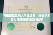 马来西亚汝来大学荣耀榜背后，揭秘成就与实力的真实轨迹