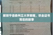 探寻亨德森州立大学毕业证书背后的传奇历程