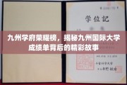 九州学府风云录，揭秘国际大学成绩单背后的传奇人生