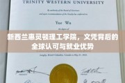 惠灵顿理工学院，国际认可文凭，助你迈向全球职场巅峰